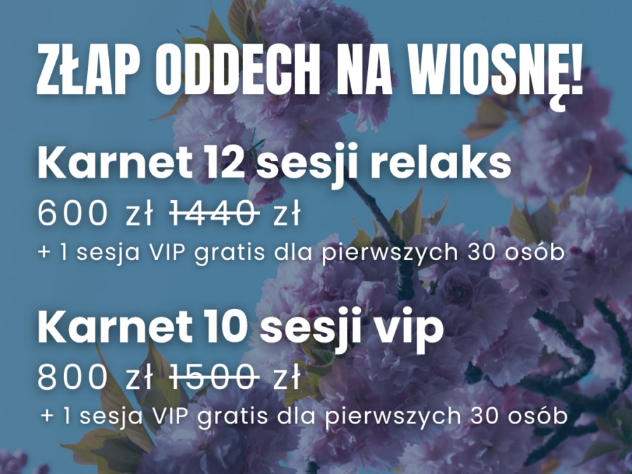 Karnet 12 sesji relaks + gratis!
